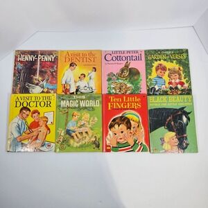 Vintage Wonder Books Lot‎ of 8 Childrens Hardcover Henny Penny Black Beauty 50s
